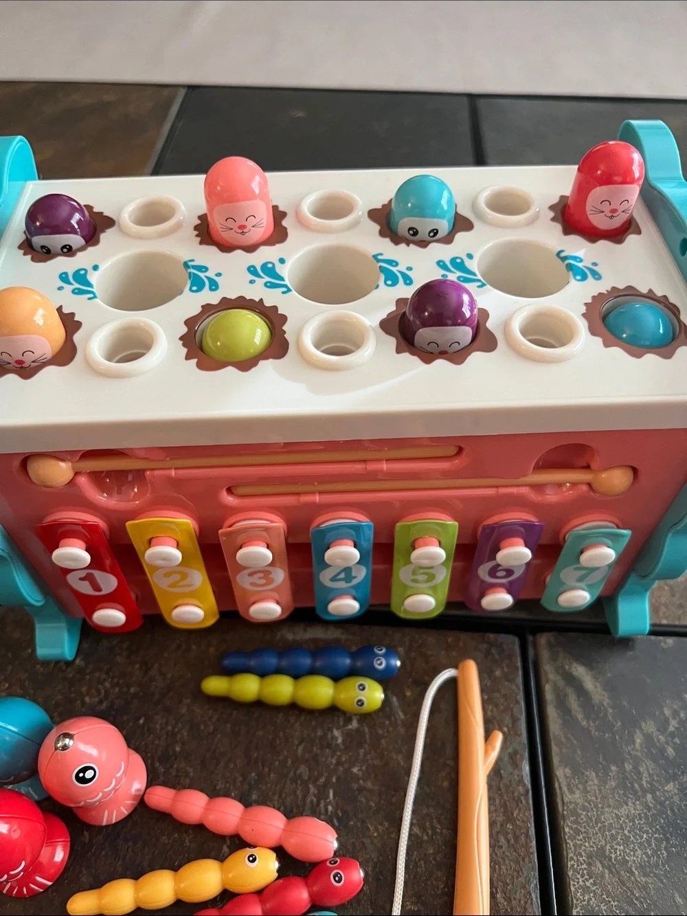 Colorful Multi-Activity Baby Bench Toy- EUC *like new*